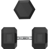Гантель гексагональная UNIX FIT 45 кг обрезиненная DBHEX45x2